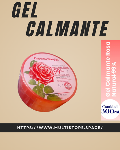 Gel Calmante Rosa Natural 99 - Alivia la piel irritada o sensible